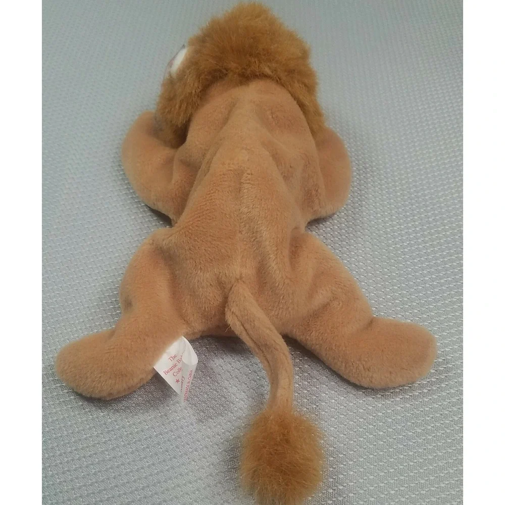 RARE Roary the Lion TY Beanie Baby 1996 Original With Errors And PVC Pellets‎
